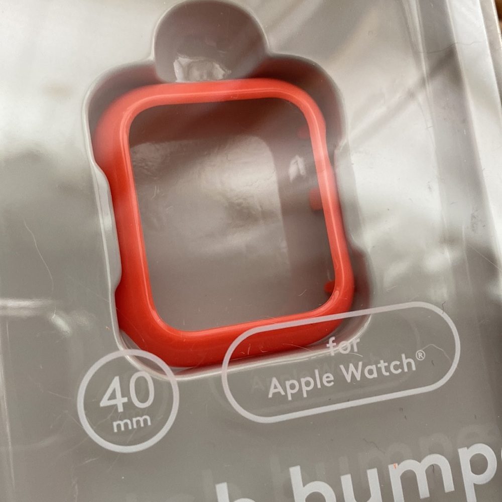 NEW Heyday watch bumper case for Apple Watch hard shell 40 MM orange coral